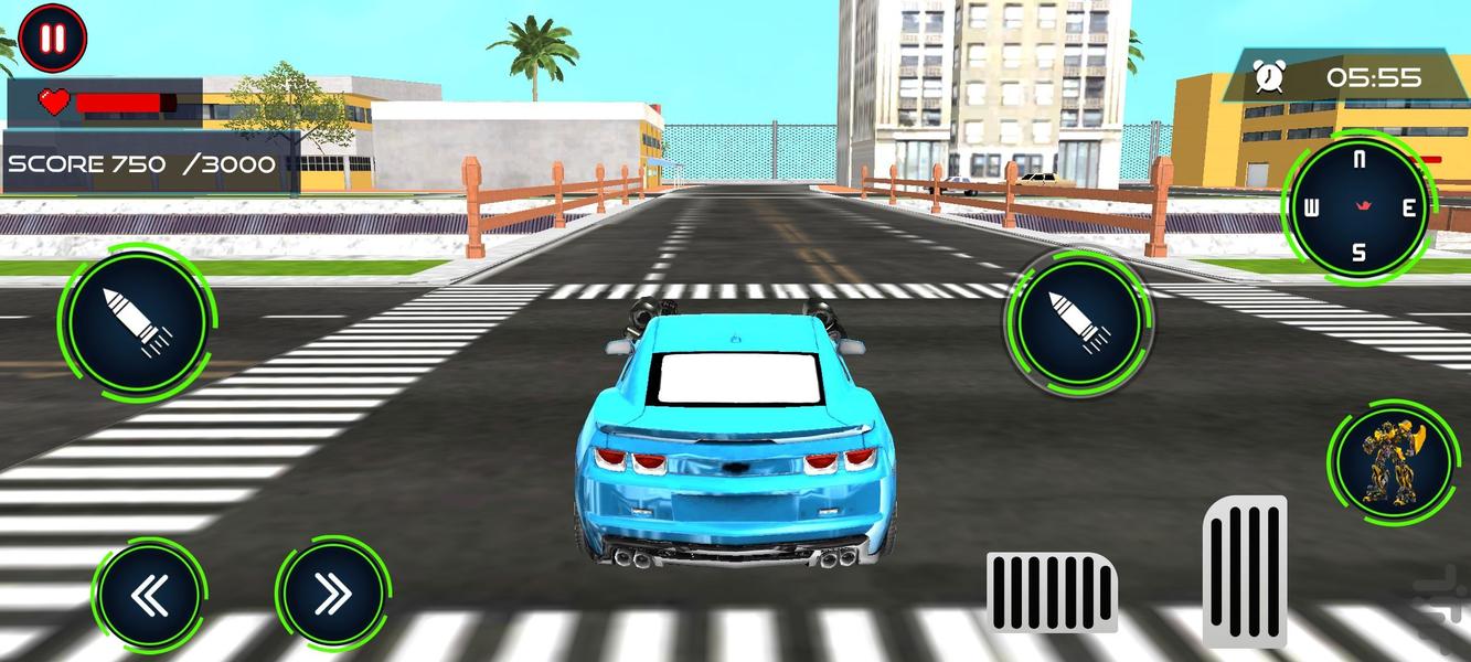 بازی ربات تبدیل شونده | بازی اکشن - Gameplay image of android game