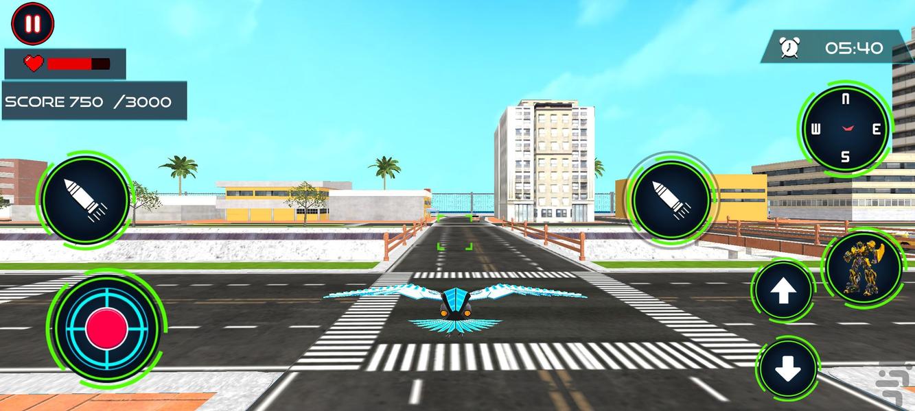 بازی ربات تبدیل شونده | بازی اکشن - Gameplay image of android game