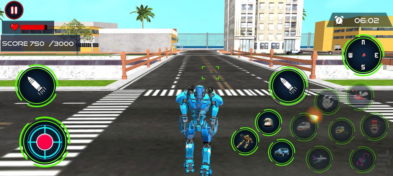 بازی ربات تبدیل شونده | بازی اکشن - Gameplay image of android game
