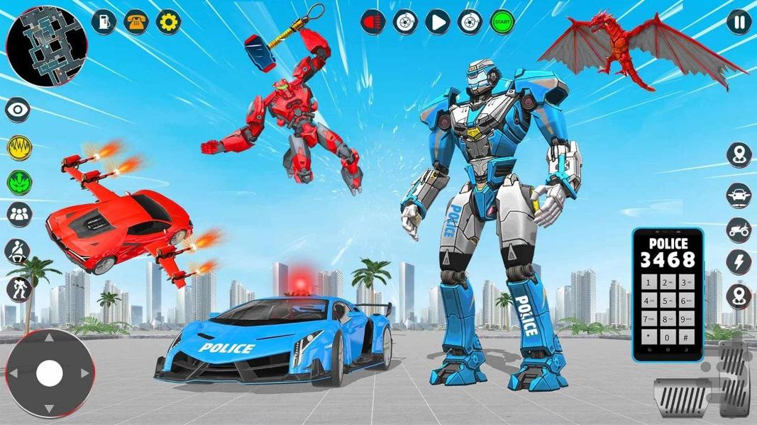 بازی ربات تبدیل شونده | بازی اکشن - Gameplay image of android game