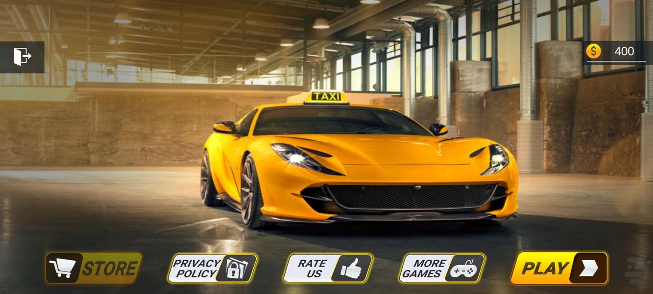 بازی ماشین تاکسی : ماشین بازی - Gameplay image of android game