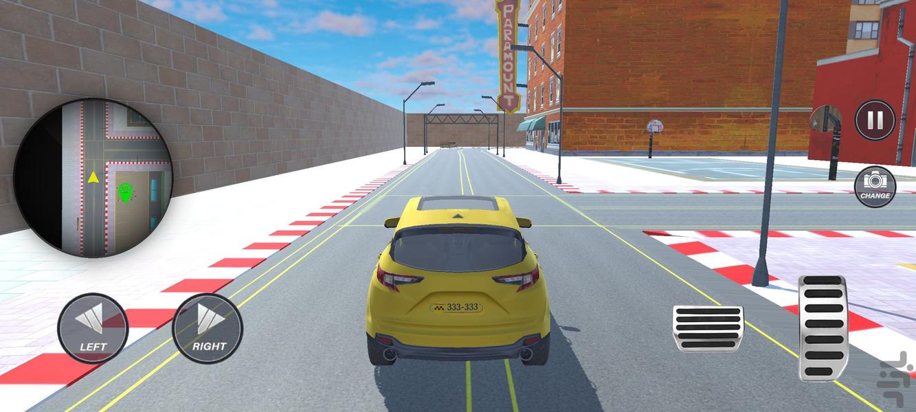 بازی ماشین تاکسی : ماشین بازی - Gameplay image of android game