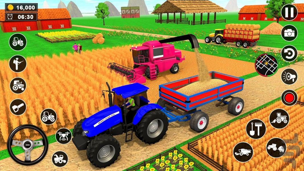 بازی ماشین تراکتور : مزرعه داری - Gameplay image of android game