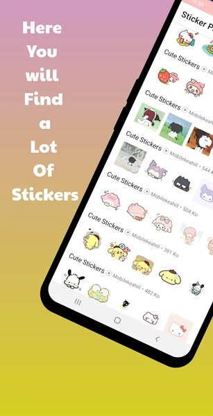 Cute Sanrio Stickers - Image screenshot of android app