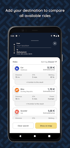 eScoot | e-scooters near you - Image screenshot of android app