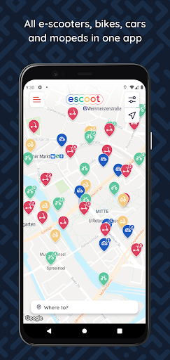 eScoot | e-scooters near you - Image screenshot of android app