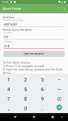 Slime Finder for Minecraft - Image screenshot of android app