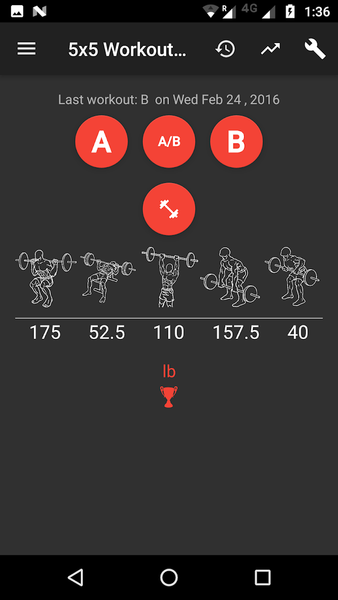 5x5 Workout Logger - عکس برنامه موبایلی اندروید