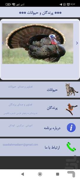 پرندگان و حیوانات - عکس برنامه موبایلی اندروید
