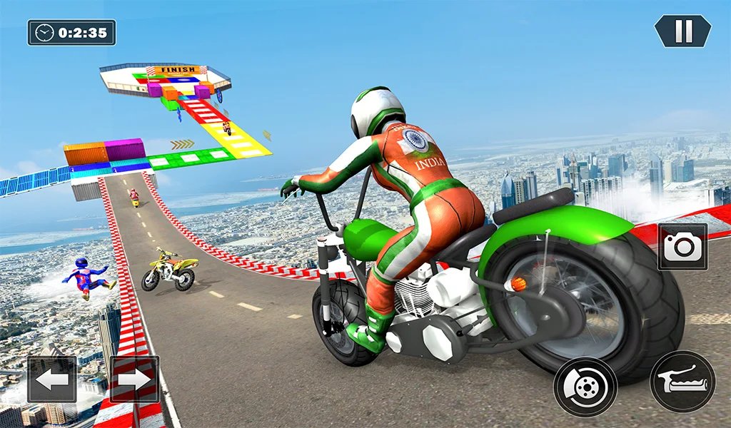 Mega Ramp Bike Race: Bike Jump - Gameplay image of android game
