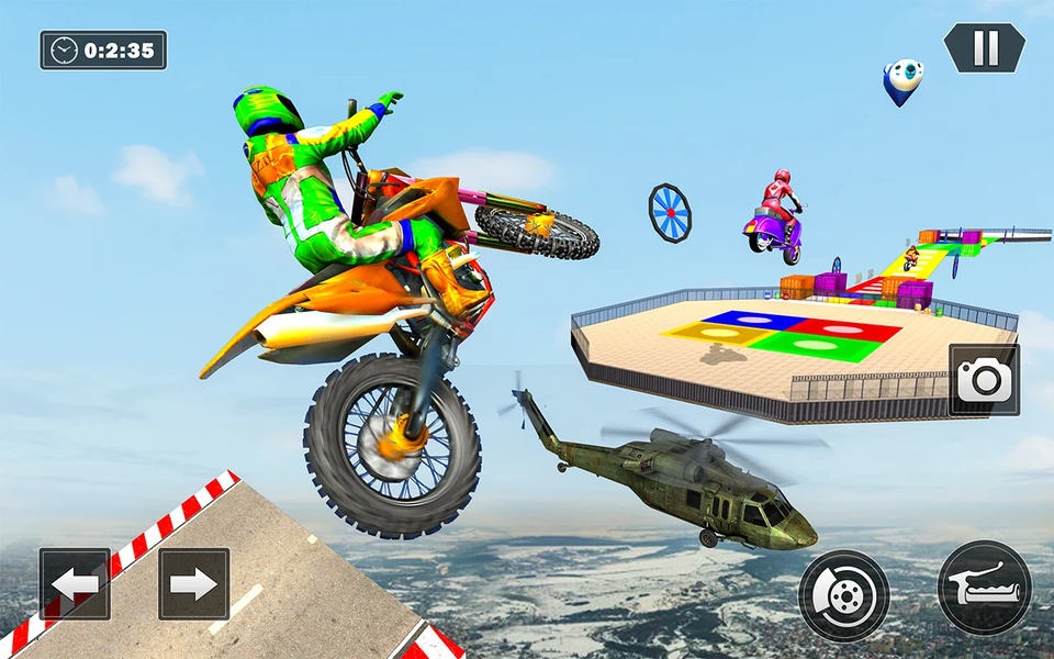 Mega Ramp Bike Race: Bike Jump - Gameplay image of android game