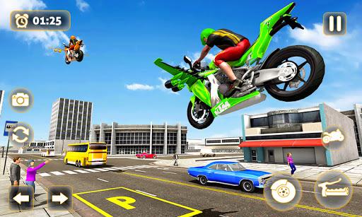 Light Bike Race Flying Stunts - Image screenshot of android app