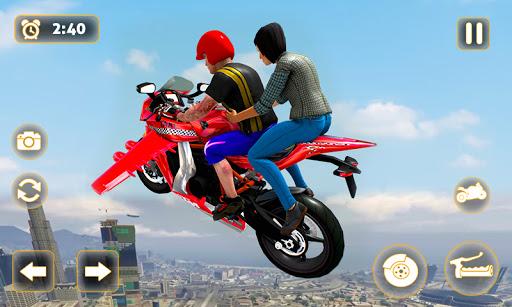 Light Bike Race Flying Stunts - Image screenshot of android app