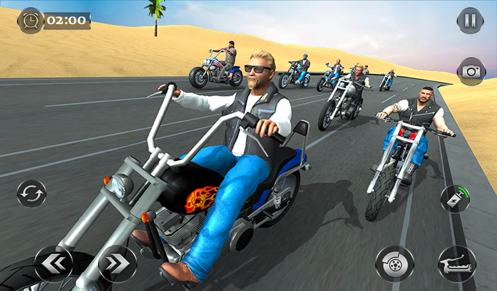 Gangster City Bike Racing Game - Gameplay image of android game