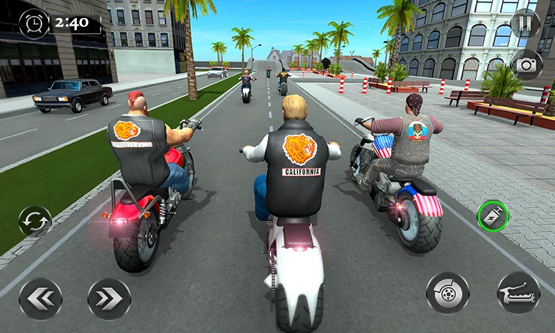 Gangster City Bike Racing Game - Gameplay image of android game