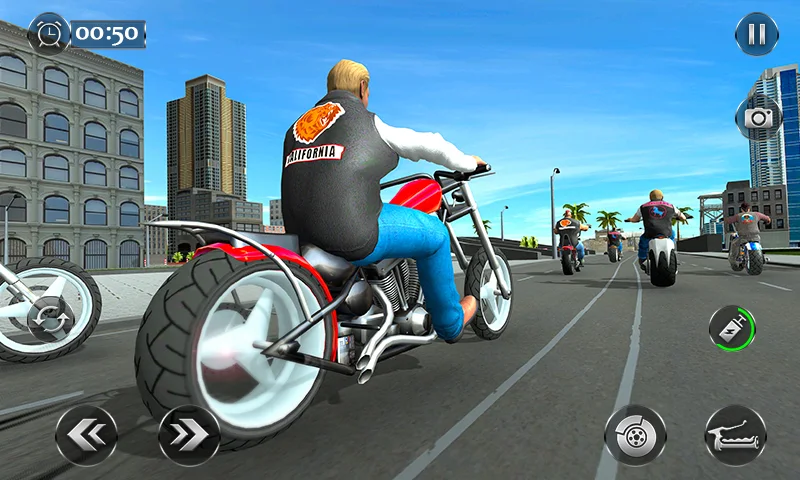 Gangster City Bike Racing Game - Gameplay image of android game