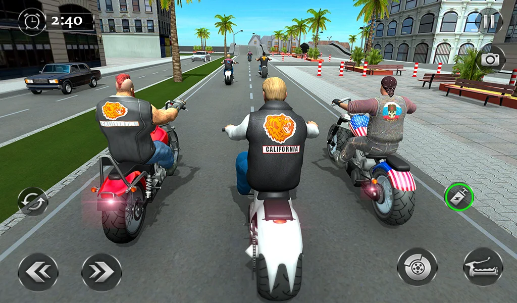 Gangster City Bike Racing Game - Gameplay image of android game