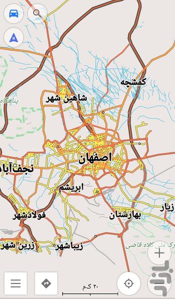 نقشه آفلاین اصفهان - عکس برنامه موبایلی اندروید