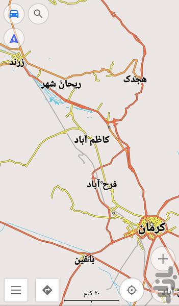 نقشه آفلاین کرمان - عکس برنامه موبایلی اندروید
