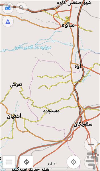 نقشه آفلاین قم - عکس برنامه موبایلی اندروید