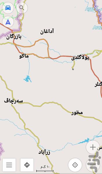 نقشه آفلاین آذربایجان (شرقی و غربی) - عکس برنامه موبایلی اندروید