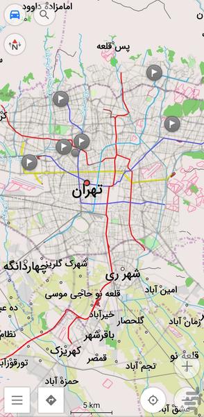 نقشه آفلاین تهران - Image screenshot of android app