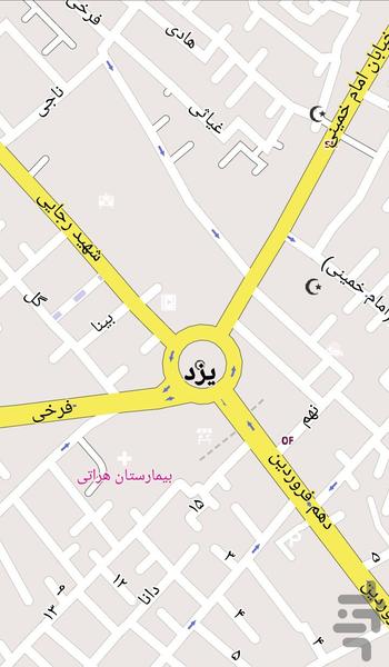 نقشه آفلاین یزد - عکس برنامه موبایلی اندروید