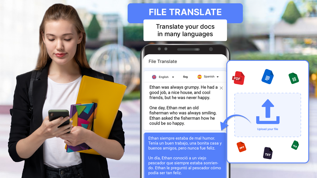 Translate Voice Translator App - عکس برنامه موبایلی اندروید