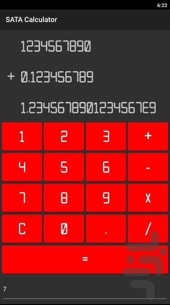 SATA Calculator - Image screenshot of android app