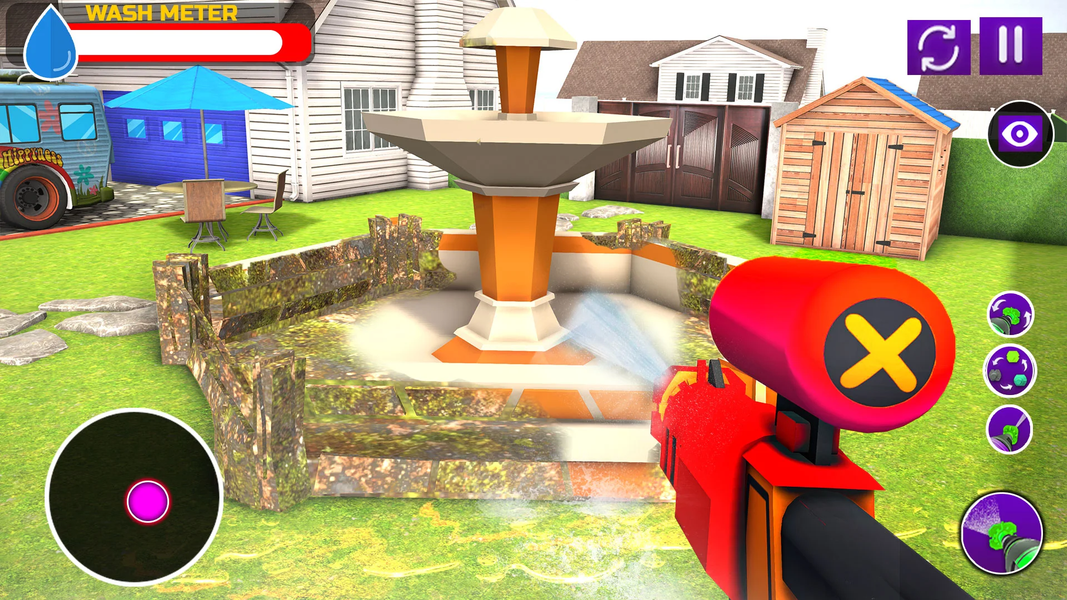 Power Wash Clean Simulator 3D - Gameplay image of android game