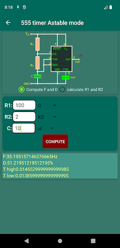 Electrocalc: Electronics tools - Image screenshot of android app