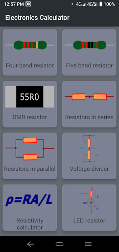 All resistor calculator - Image screenshot of android app