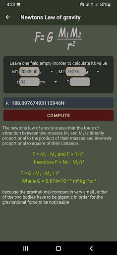 Fisika: calculator for physics - عکس برنامه موبایلی اندروید