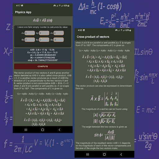 Fisika: calculator for physics - Image screenshot of android app