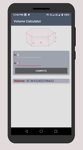 Volume calculator - 3D shapes - Image screenshot of android app