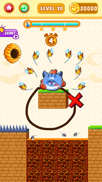 Save The Cat: Draw To Save - Gameplay image of android game