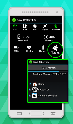 save battery life - Image screenshot of android app