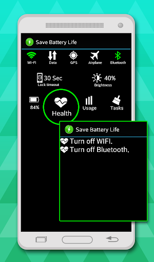 save battery life - Image screenshot of android app