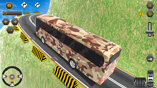 Army bus driving games ۳d - عکس بازی موبایلی اندروید