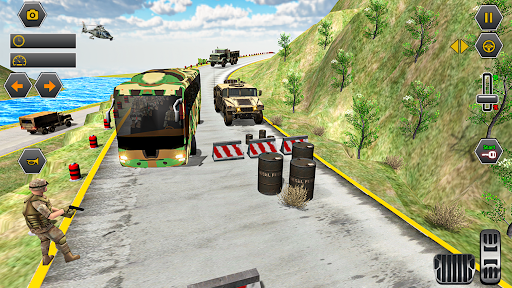 Army bus driving games ۳d - عکس بازی موبایلی اندروید