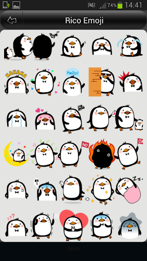 Penguin Emoji - عکس برنامه موبایلی اندروید