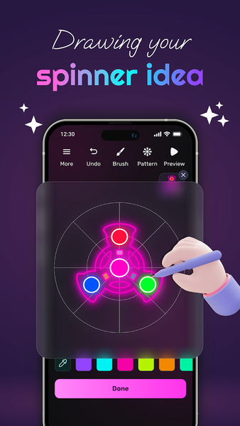 Magic Finger Glow Spinner Art - عکس برنامه موبایلی اندروید