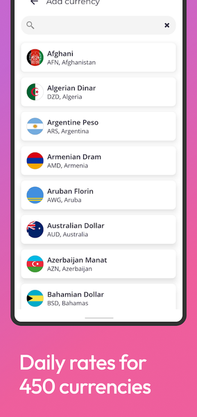 Instant Currency Converter - عکس برنامه موبایلی اندروید