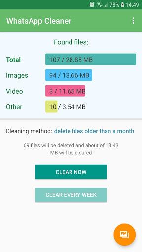 Cleaner for WhatsApp - عکس برنامه موبایلی اندروید