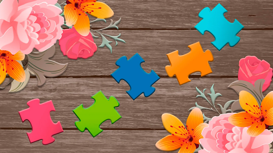 Puzzles for adults flowers - عکس بازی موبایلی اندروید