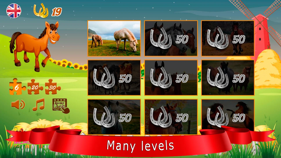 Puzzles about horses - عکس بازی موبایلی اندروید
