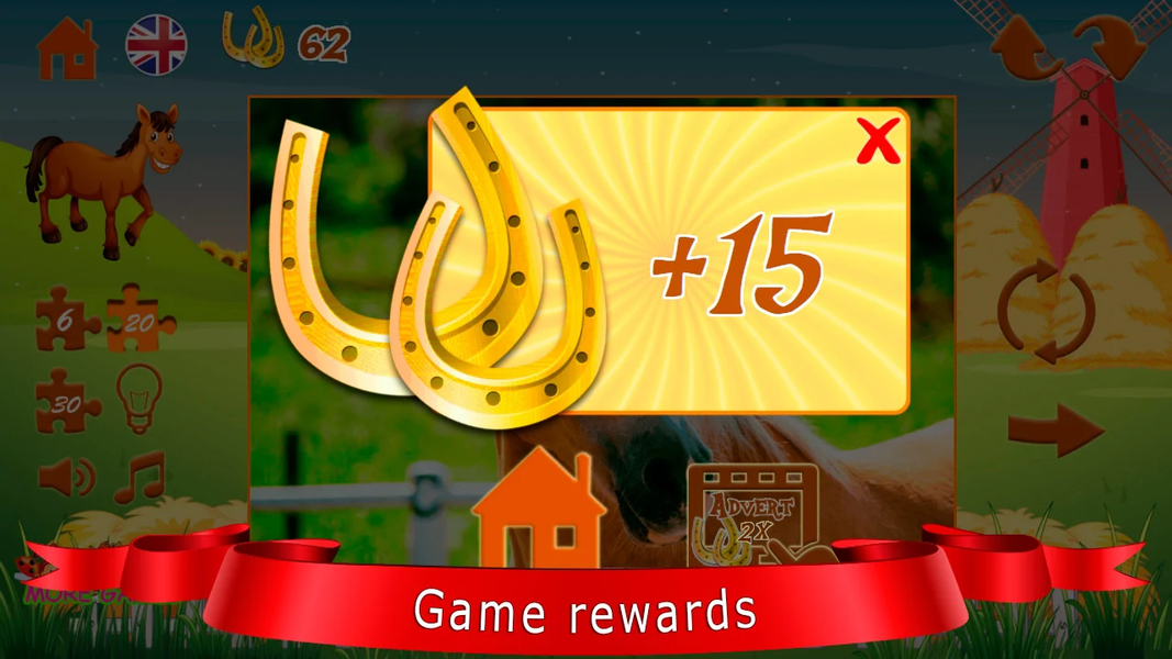 Puzzles about horses - عکس بازی موبایلی اندروید