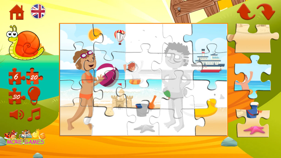 Games puzzles for children - Gameplay image of android game