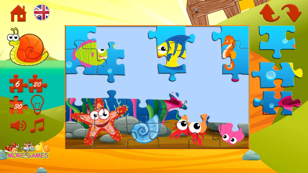 Games puzzles for children - Gameplay image of android game