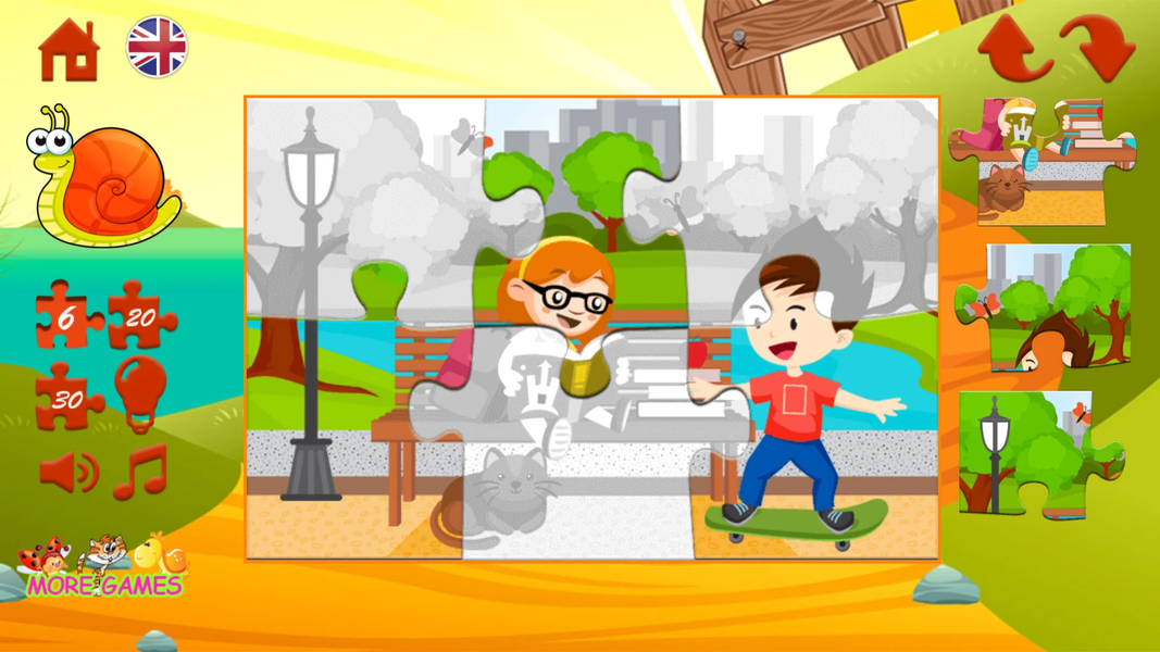 Games puzzles for children - Gameplay image of android game